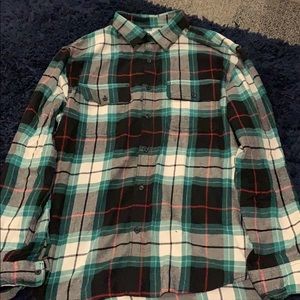 Red and Green Flannel Like Buttondown